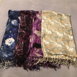 Fringe Pashmina Scarves Set
